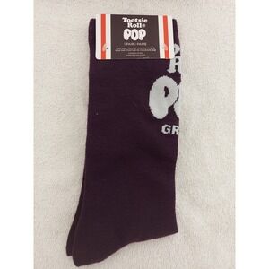 Tootsie Roll Pop Novelty Crew Socks 1 Pair Shoe Size 10-13 Adult